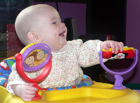 Maddox in the seat of some contraption