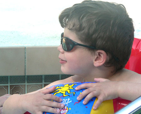 Silas Swimming With Sunglasses - Sweeeet