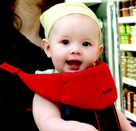 Maddox in the carrier thingy