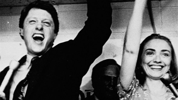 Hillary Clinton and her husband, Bill Clinton, celebrate his victory in the Democratic runoff for Arkansas Governor on June 8, 1982 in Little Rock, Ark. Clinton defeated former Lt. Gov. Joe Purcell.